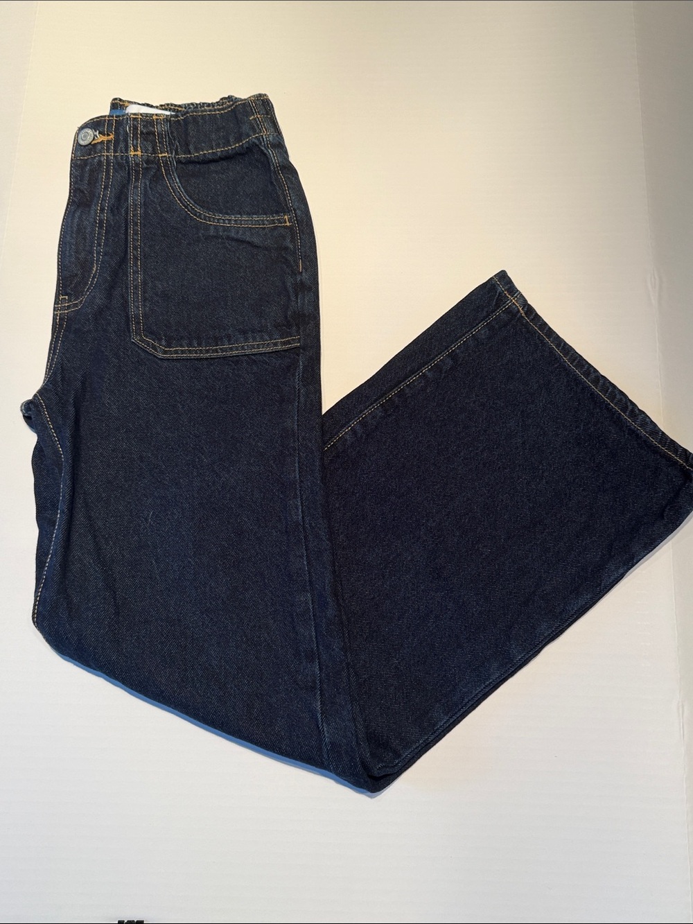 Dark Blue Wide-Leg Girl’s Jeans